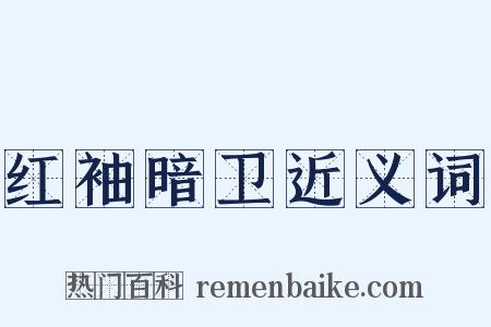 红袖暗卫近义词是什么意思的图片